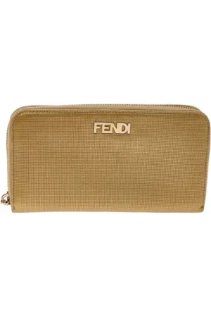 Fendi Pre-owned, Kobieta, Żółty, ONE SIZE, Pre-owned skórzane portfele
