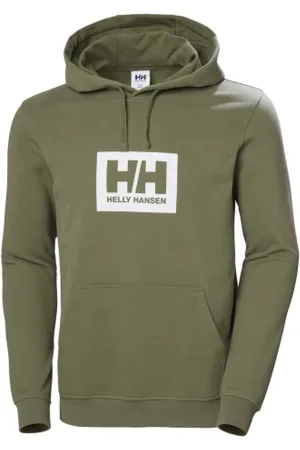 Helly Hansen Bluzy, Mężczyzna, Zielony, M, Męska Bawełniana Bluza
