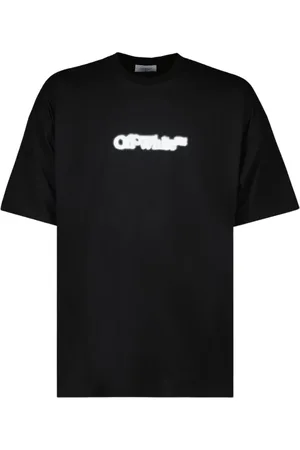 OFF-WHITE Koszulki, Mężczyzna, Czarny, L, Bawełna, Blurr Book T-shirt