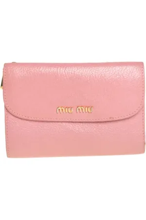 Miu Miu Pre-owned, Kobieta, Różowy, ONE SIZE, Pre-owned skórzane portfele