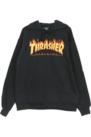 Thrasher Bluzy, Mężczyzna, Czarny, L, Bluza z kapturem Flame