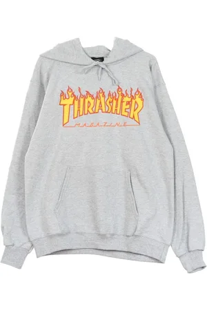 Thrasher Bluzy, Mężczyzna, Szary, L, Bluza z kapturem Flame