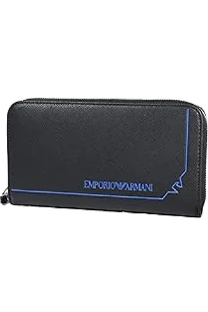 Emporio Armani Akcesoria, Mężczyzna, Czarny, ONE SIZE, Skóra, Czarny Portfel