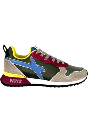 W6YZ Buty, Mężczyzna, brązowy, 41 EU, Zamsz, Wintage Sneakers z techniczną tkaniną i wypraną zamszową skórą