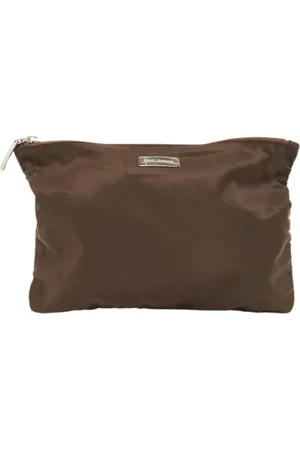 Dolce & Gabbana Pre-owned, Kobieta, brązowy, ONE SIZE, Nylon, Pre-owned Nylon pouches