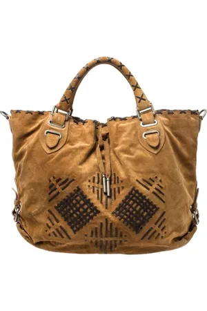 Bally Pre-owned, Kobieta, brązowy, ONE SIZE, Nylon, Pre-owned Suede totes