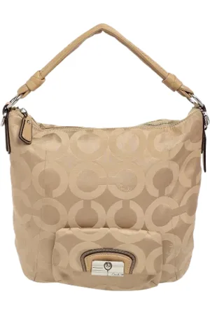 Coach Pre-owned, Kobieta, Beżowy, ONE SIZE, Pre-owned Canvas handbags