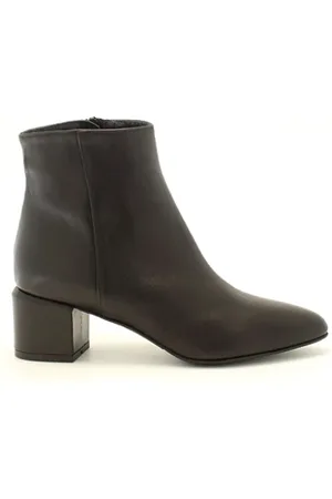 Albano Buty, Kobieta, Czarny, 40 EU, Skórzany botek z czubkiem i obcasem 5 cm