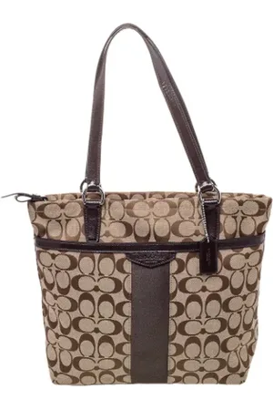 Coach Pre-owned, Kobieta, Beżowy, ONE SIZE, Pre-owned Canvas totes