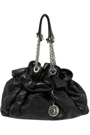 Dior Pre-owned, Kobieta, Czarny, ONE SIZE, Nylon, Pre-owned Skórzane torebki