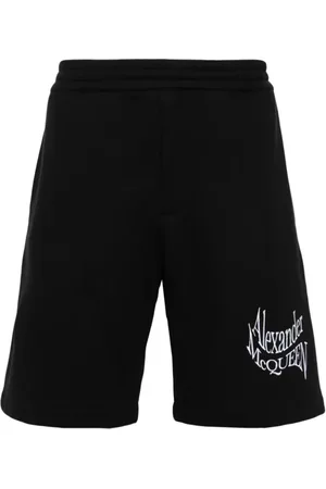 Alexander McQueen Szorty, Mężczyzna, Czarny, L, Czarne Spodenki z Frotte