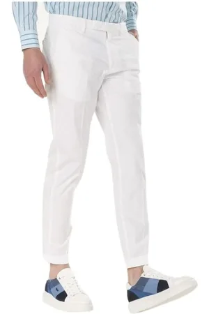 HARMONT&BLAINE Spodnie, Mężczyzna, Biały, S, Spodnie Chino Stretch