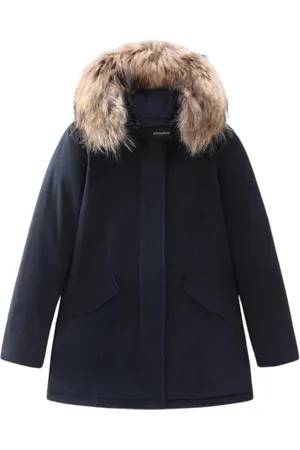 Woolrich Kurtki, Kobieta, Niebieski, XS, Arctic Parka z Odpinanym Futrem