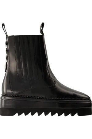 TOGA PULLA Buty, Kobieta, Czarny, 37 EU, Czarne Skórzane Buty Chelsea dla Kobiet
