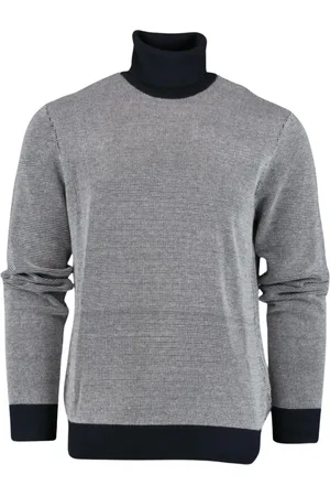 Armani Exchange Swetry, Mężczyzna, Niebieski, M, Niebieskie Swetry z U Ciclista Microfantasia