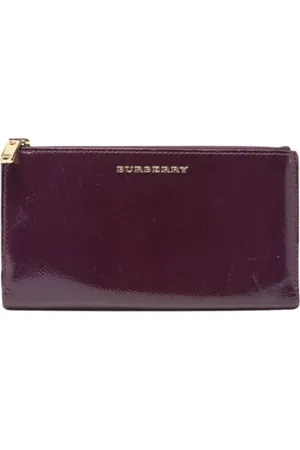 Burberry Pre-owned, Kobieta, Fioletowy, ONE SIZE, Pre-owned skórzane portfele