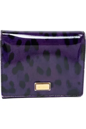Dolce & Gabbana Pre-owned, Kobieta, Fioletowy, ONE SIZE, Pre-owned skórzane portfele