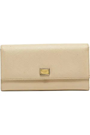 Dolce & Gabbana Pre-owned, Kobieta, Beżowy, ONE SIZE, Pre-owned skórzane portfele