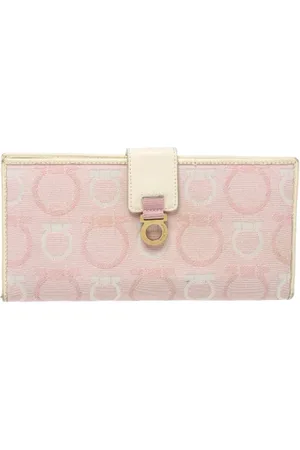 Salvatore Ferragamo Pre-owned, Kobieta, Różowy, ONE SIZE, Pre-owned portfele płócienne