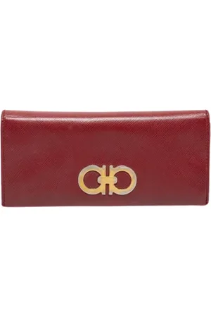 Salvatore Ferragamo Pre-owned, Kobieta, Czerwony, ONE SIZE, Pre-owned skórzane portfele