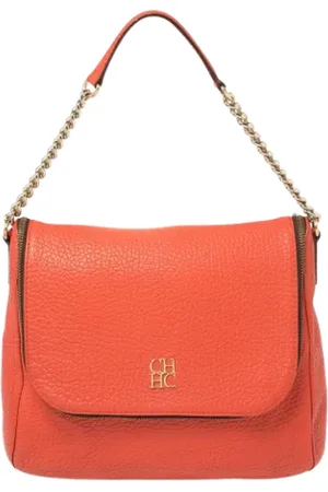 Carolina Herrera Pre-owned, Kobieta, Pomarańczowy, ONE SIZE, Pre-owned Skórzane torebki