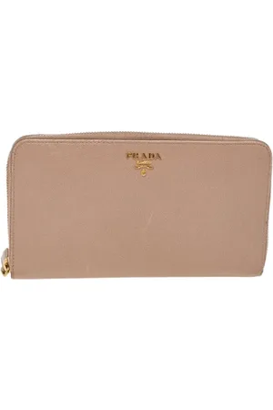 Prada Pre-owned, Kobieta, Beżowy, ONE SIZE, Pre-owned skórzane portfele