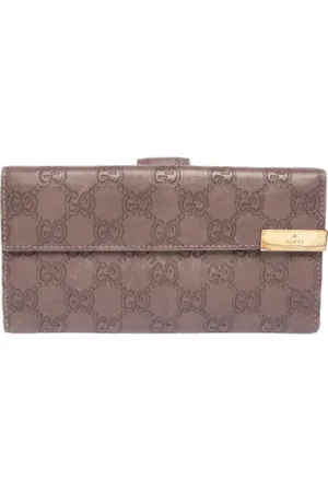 Gucci Pre-owned, Kobieta, Fioletowy, ONE SIZE, Pre-owned skórzane portfele