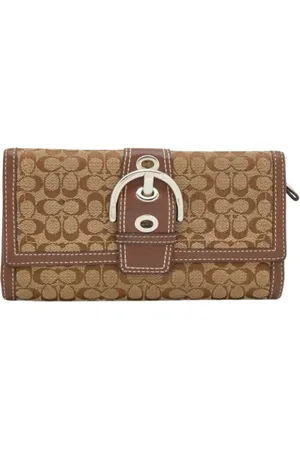 Coach Pre-owned, Kobieta, Beżowy, ONE SIZE, Pre-owned skórzane portfele