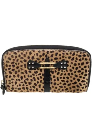 Jimmy Choo Pre-owned, Kobieta, brązowy, ONE SIZE, Pre-owned skórzane portfele
