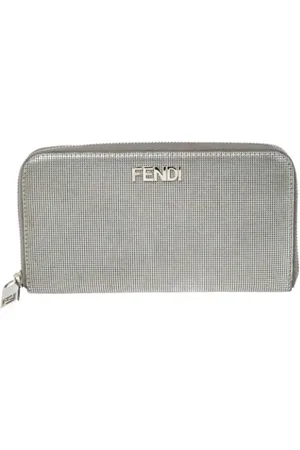 Fendi Pre-owned, Kobieta, Szary, ONE SIZE, Pre-owned skórzane portfele