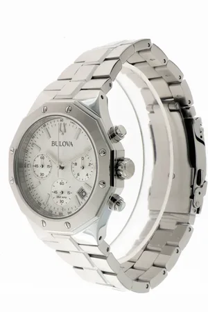 BULOVA Akcesoria, Kobieta, Szary, ONE SIZE, Octagon Chronograf Stalowy Zegarek