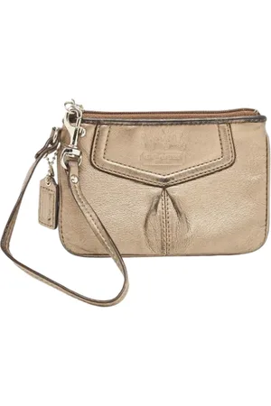 Coach Pre-owned, Mężczyzna, Szary, ONE SIZE, Pre-owned Leather clutches