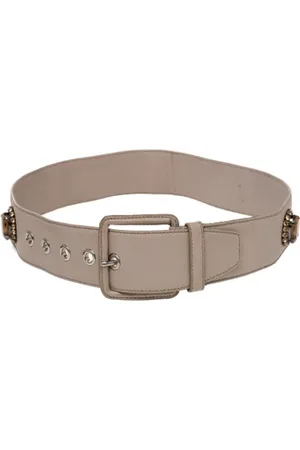 Miu Miu Pre-owned, unisex, Beżowy, ONE SIZE, Pre-owned Leather belts