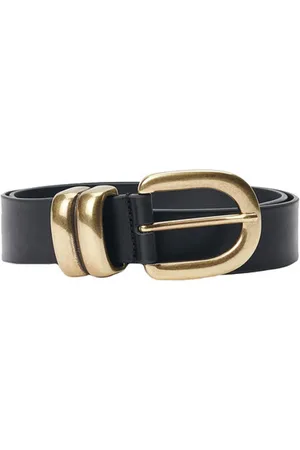 By Malene Birger Akcesoria, Kobieta, Czarny, ONE SIZE, Len, Pasek skórzany Zoira