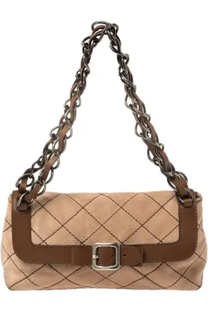Moschino Pre-owned, Kobieta, Beżowy, ONE SIZE, Zamsz, Pre-owned Suede handbags