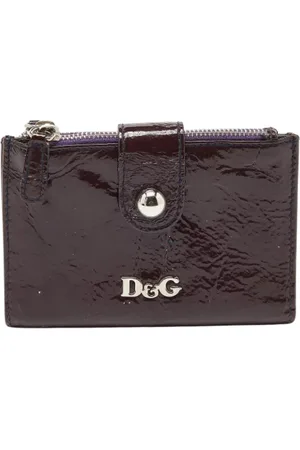 Dolce & Gabbana Pre-owned, Kobieta, Fioletowy, ONE SIZE, Pre-owned skórzane portfele