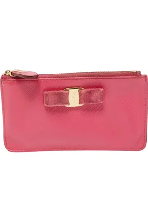 Salvatore Ferragamo Pre-owned, Kobieta, Różowy, ONE SIZE, Nylon, Pre-owned skórzane portfele