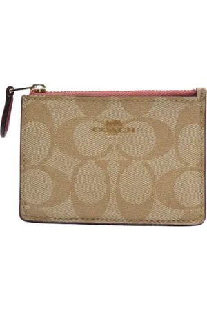 Coach Pre-owned, Kobieta, Beżowy, ONE SIZE, Pre-owned Coated canvas wallets