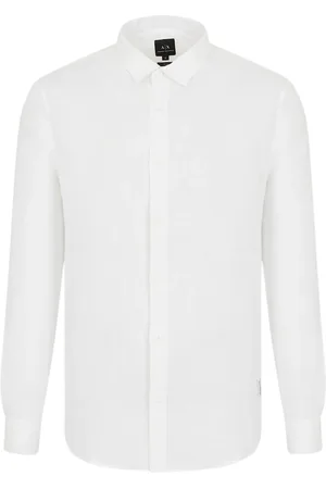 Armani Exchange Koszule, Mężczyzna, Biały, 2XL, Casual Shirts