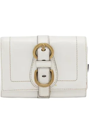 Coach Pre-owned, Kobieta, Biały, ONE SIZE, Pre-owned skórzane portfele