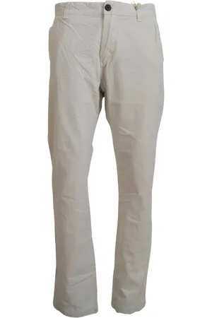 Scotch&Soda Spodnie, Mężczyzna, Biały, M, Białe Bawełniane Proste Jeansyy