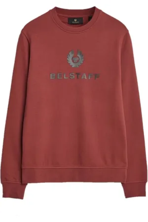 Belstaff Bluzy, Mężczyzna, Czerwony, L, Signature Crewneck Sweatshirt w Lava
