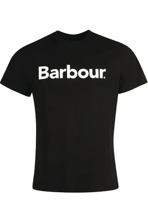 Barbour Koszulki, Mężczyzna, Czarny, L, Bawełna, Podstawowa Koszulka z Logo
