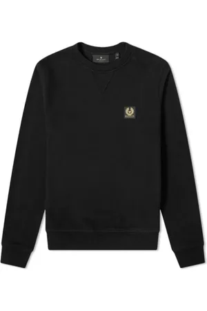 Belstaff Bluzy, Mężczyzna, Czarny, L, Bawełna, Klasyczny czarny sweter z bawełny