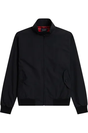 Fred Perry Kurtki, Mężczyzna, Czarny, 2XL, Bawełna, Klasyczna Kurtka Harrington, Wyprodukowana w Anglii