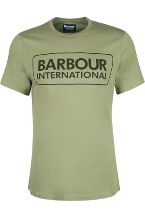 Barbour Koszulki, Mężczyzna, Zielony, XL, Bawełna, Podstawowy Duży Logo Koszulka Motocyklowa