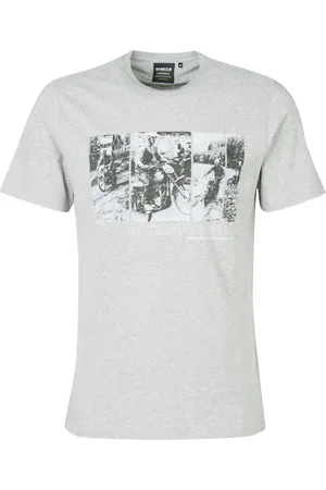Barbour Koszulki, Mężczyzna, Szary, XL, Koszulka z Grafiką