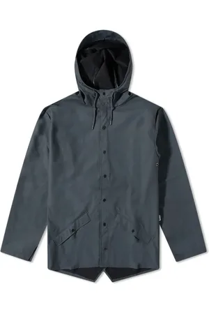 Rains Kurtki, Kobieta, Szary, M, Poliester, Nowoczesna Unisex Kurtka Wodoodporna