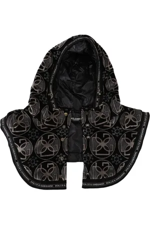 Dolce & Gabbana Akcesoria, Mężczyzna, Czarny, ONE SIZE, Czarna Opaska z Logo na Całą Głowę Bawełniana Czapka
