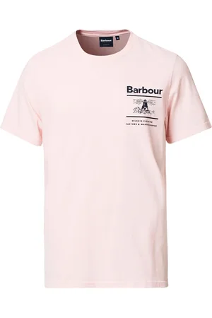 Barbour Koszulki, Mężczyzna, Różowy, L, Bawełna, Koszulka z bawełny w stylu morskim
